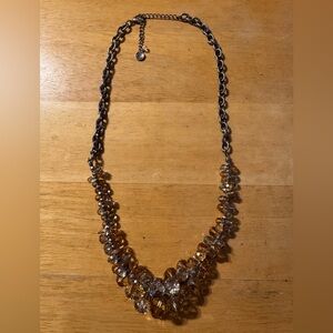 Simply Vera Vera Wang Silver Tone Cluster Faceted Beaded Necklace